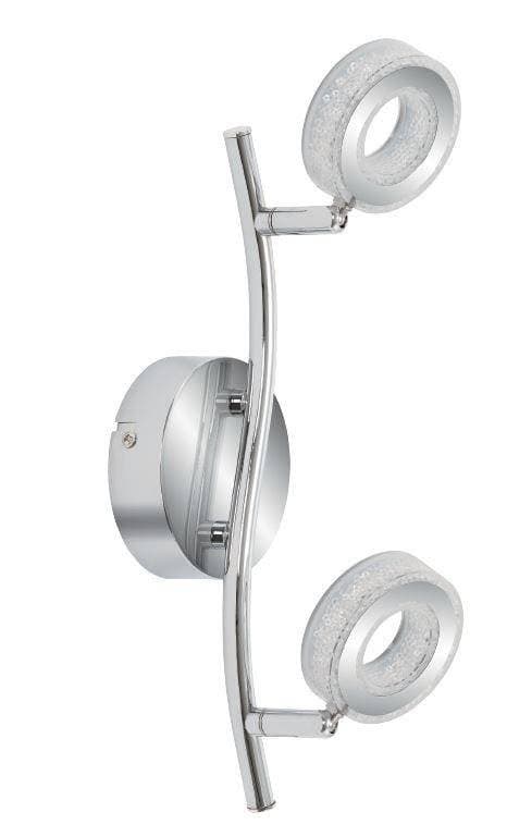 LED nástenná lampa 2x5W VINOLA CHRÓMOVÝ PÁSOK 3000K 1