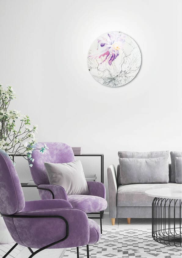 Stropná lampa s pružinou E27 fialová 1