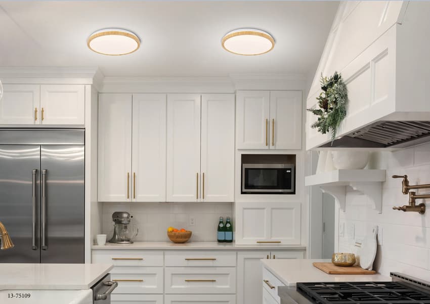 LED stropné svietidlo 18W biele + drevené 4000K Gandava 1