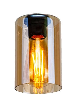 Hnedé sklenené tienidlo E27 pre bistro lampu 1