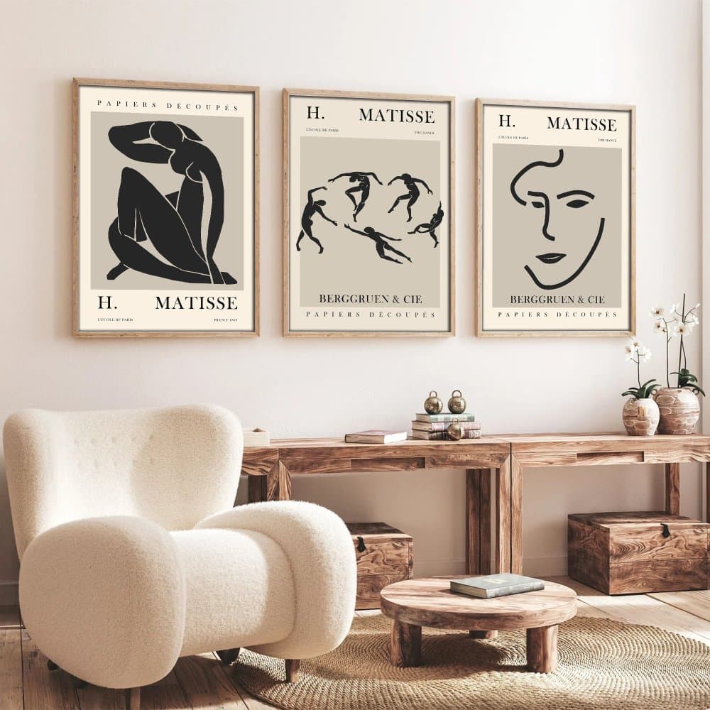Dekoratívny rámovaný obraz z MDF (3 kusy) Huhu255 - 50 x 35 1