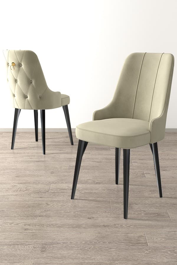 Súprava stoličiek (2 kusy) Newa - Cream, Black 1