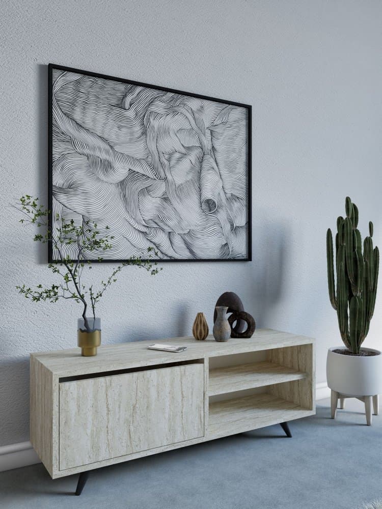 TV stolík Maku - Travertine 1
