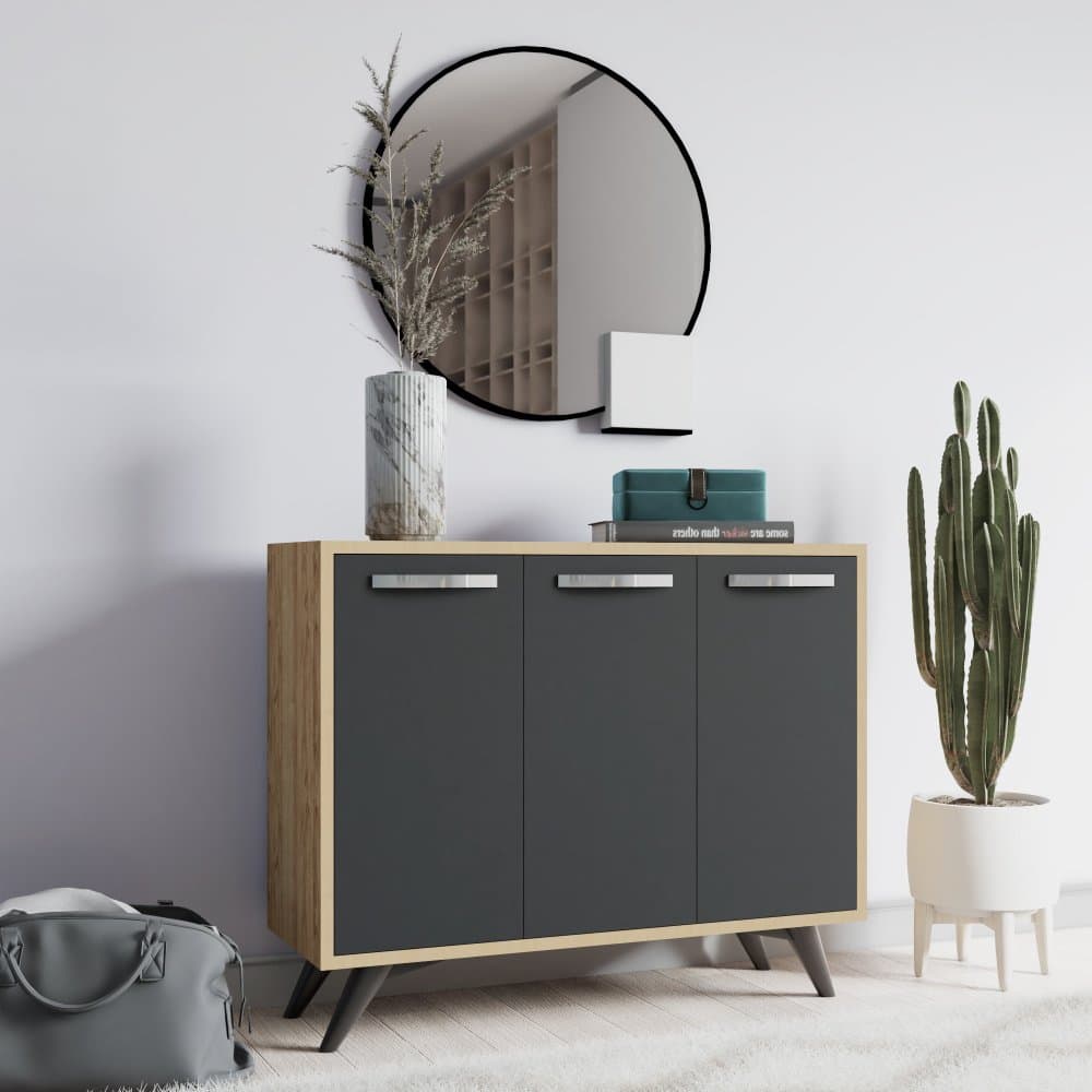 Viacúčelová skrinka Piffa - Oak, Anthracite