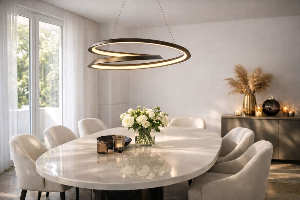 CALLAS lampa wisząca czarny 32W LED 3000, 4500, 6500K osłonka biała 1
