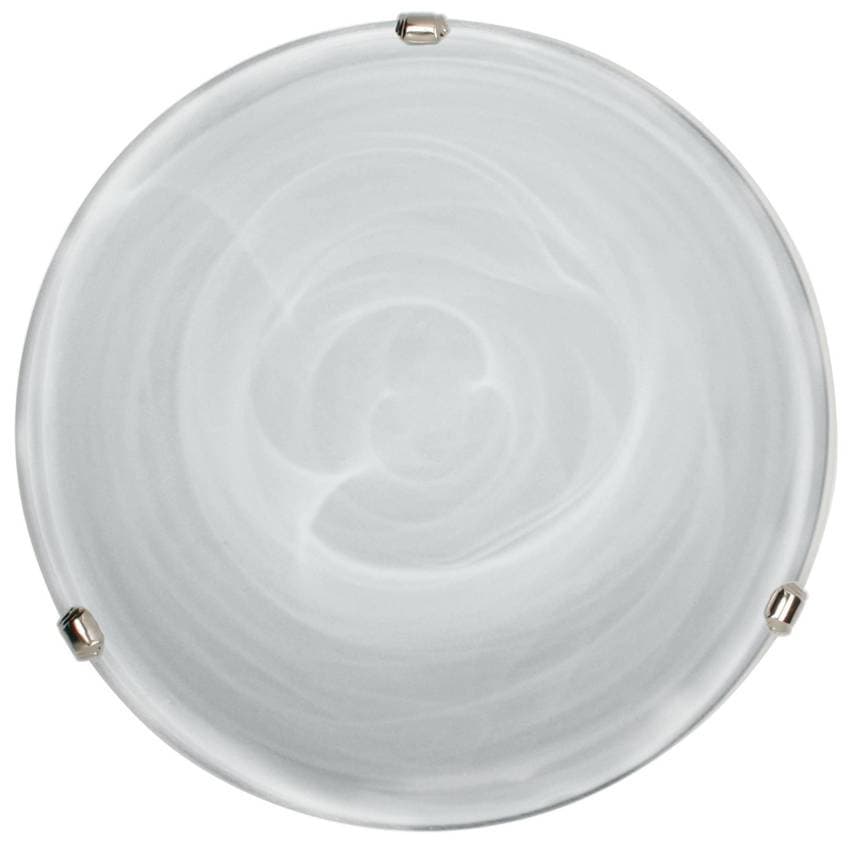 Stropná lampa Duna, biela, chrómový držiak