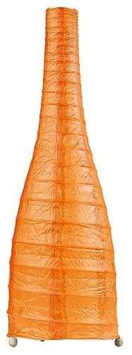 Oranžová papierová stolová lampa fľaša
