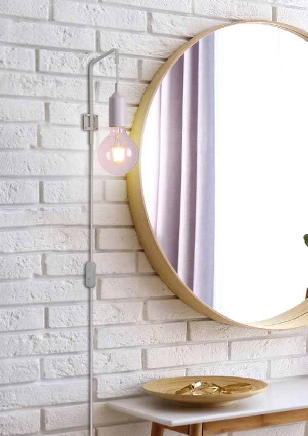 Biela nástenná lampa s káblom Laren Ledea lampa 1