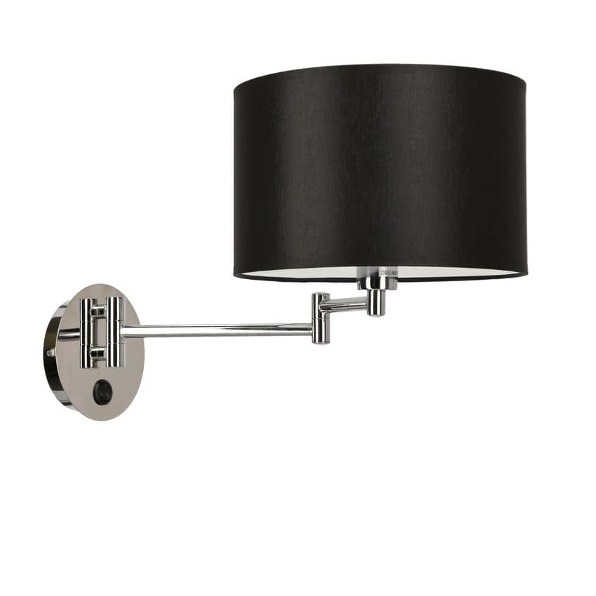 Nástenná lampa Alexia Chrome 1X40W E14 čierne tienidlo