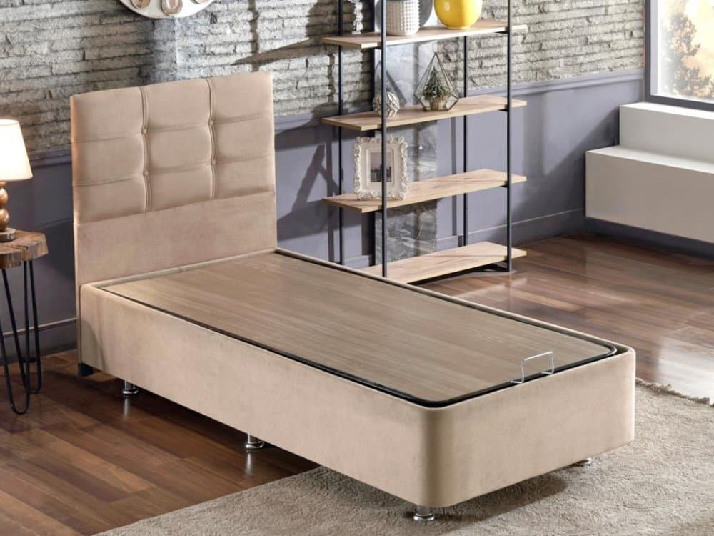 Rám jednolôžkovej postele s čelom Polo - Light Brown (100 x 200) 1