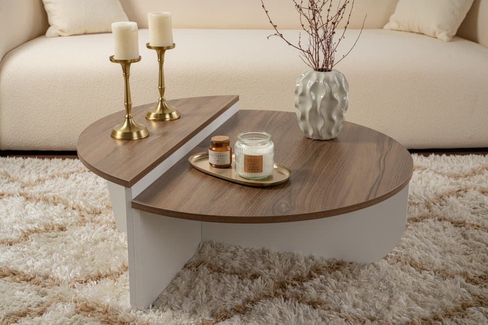 Konferenčný stolík Orion - Walnut, White 1