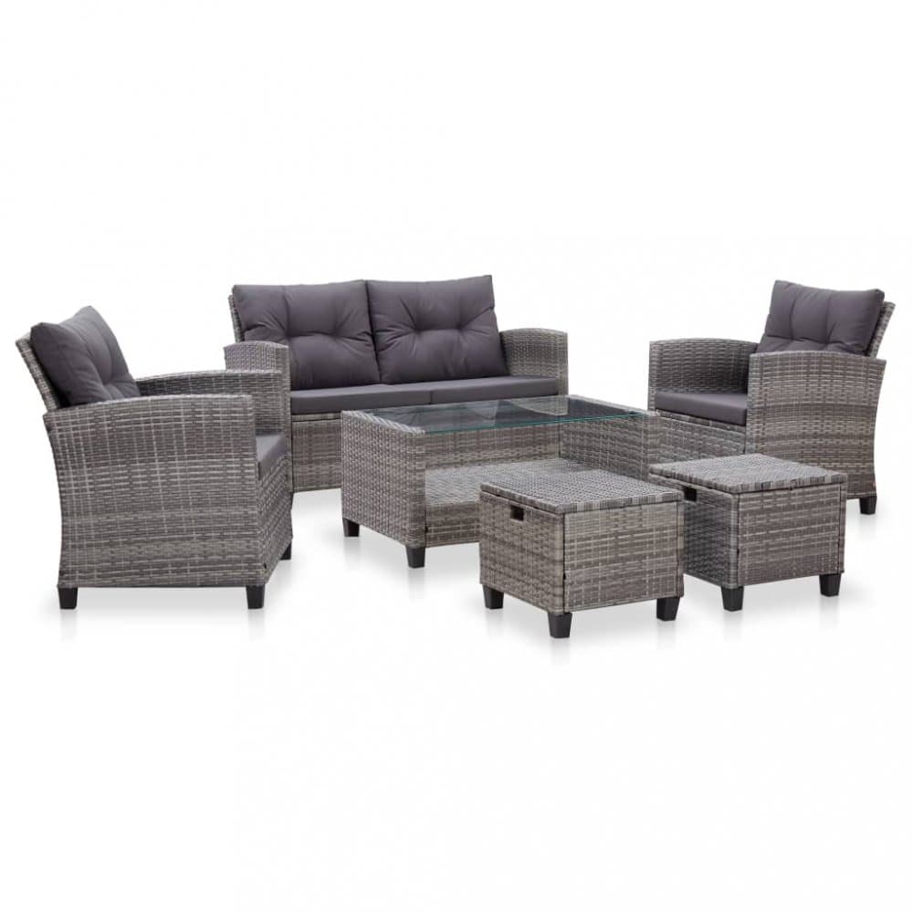 Záhradná sedacia súprava 6dielna polyratan Dekorhome 1