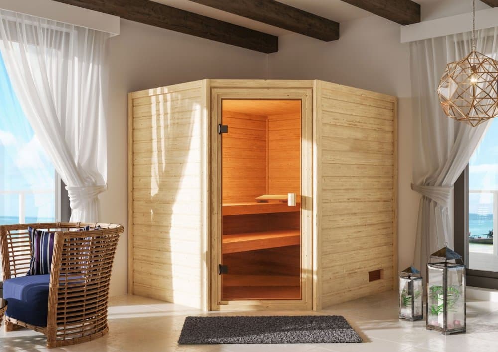 Interiérová fínska sauna 195 x 169 cm Lanitplast 1