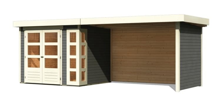 Drevený záhradný domček KERKO 3 s prístavkom 280 Lanitplast 1