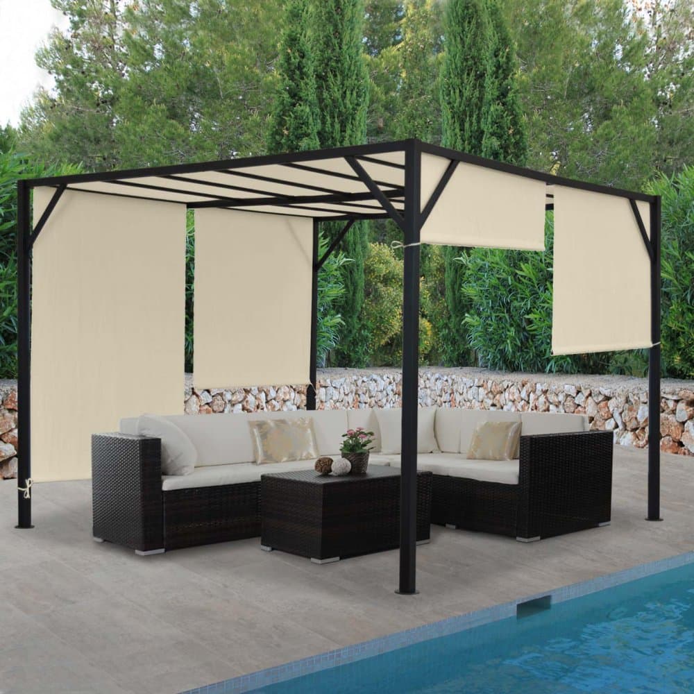 Pergola se stahovací střechou 4x4 m Dekorhome 1