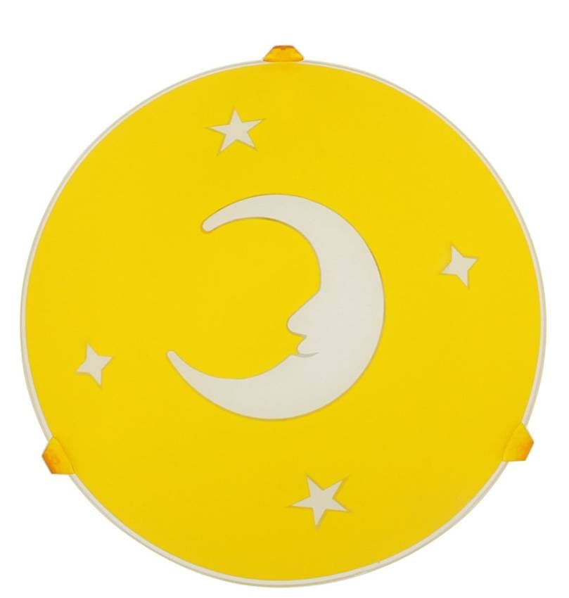Stropná žltá okrúhla lampa pre deti 1