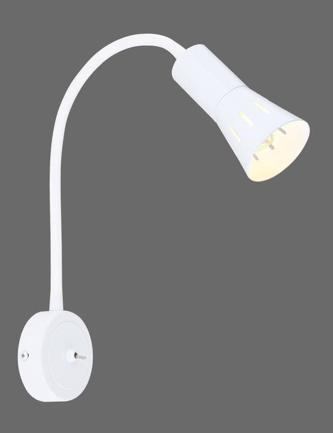 Nástenná lampa biela s nastaviteľným ramenom 1xE14 Arena 1