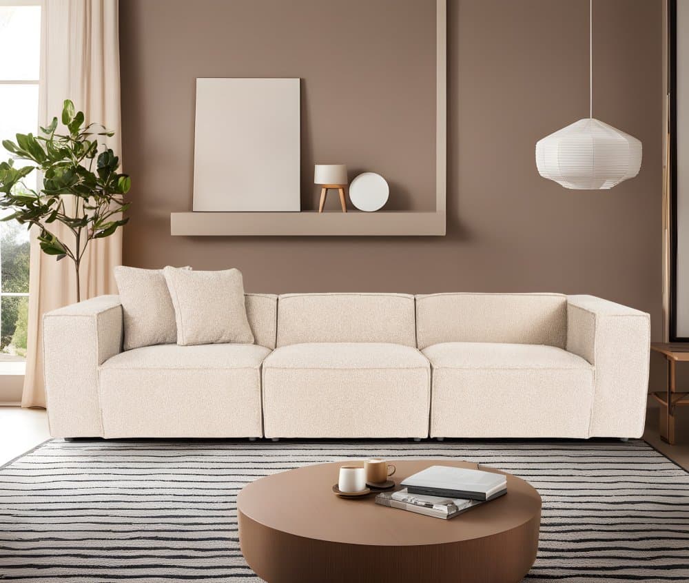 Trojmiestna pohovka Lora 3 Seater - Peach