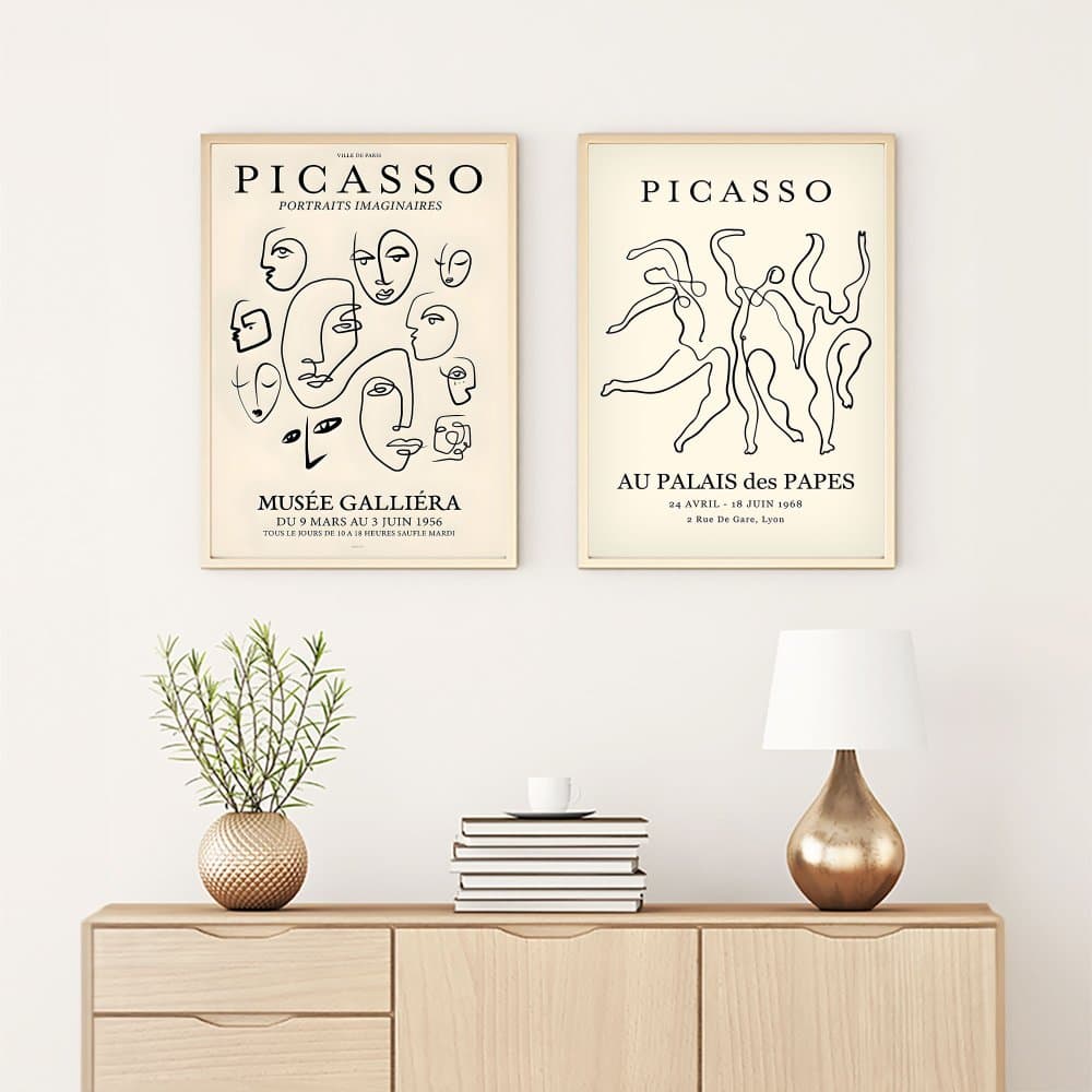 Dekoratívny rámovaný obraz z MDF (2 kusy) Huhu285 - 50 x 70 1