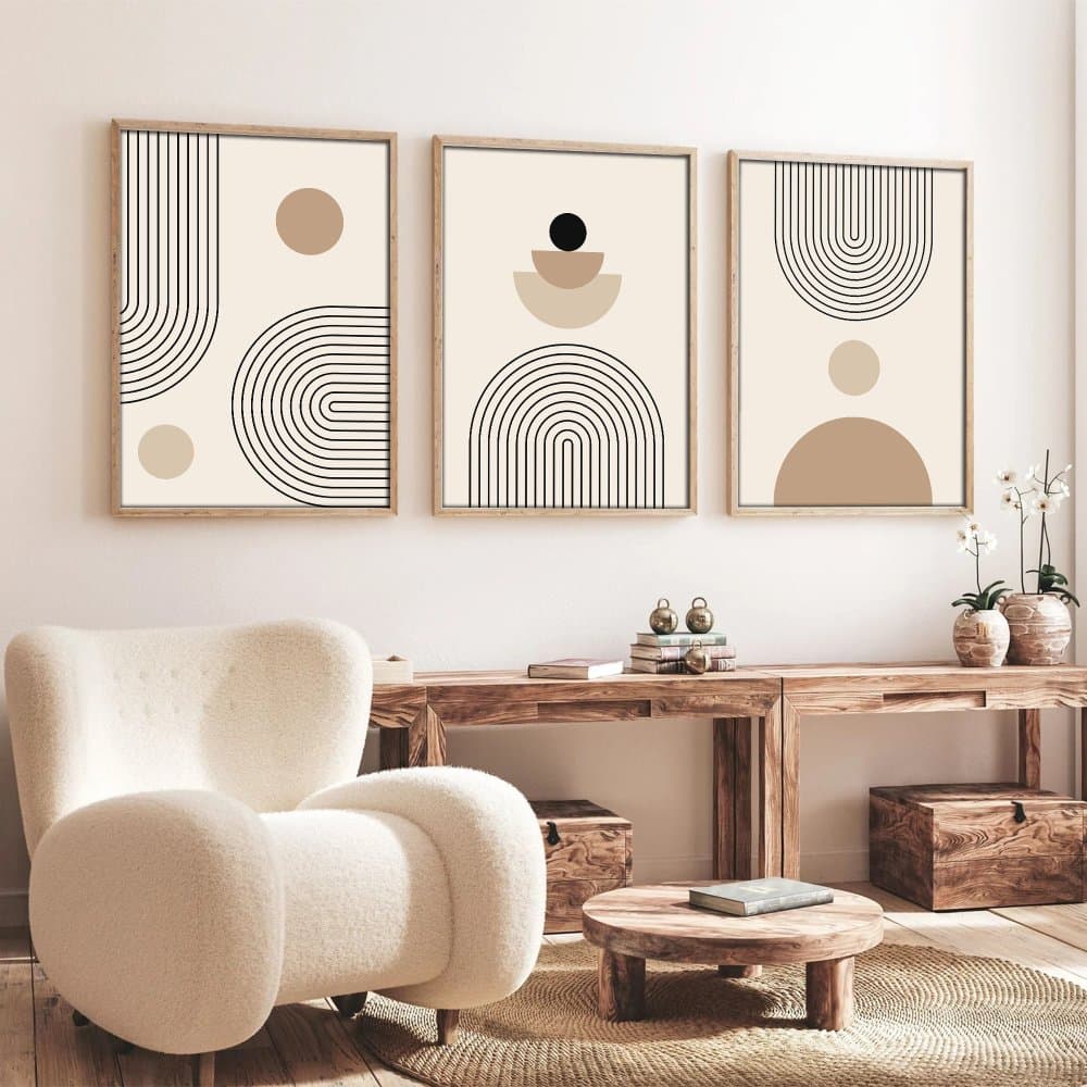 Dekoratívny rámovaný obraz z MDF (3 kusy) Huhu261 - 50 x 70 1