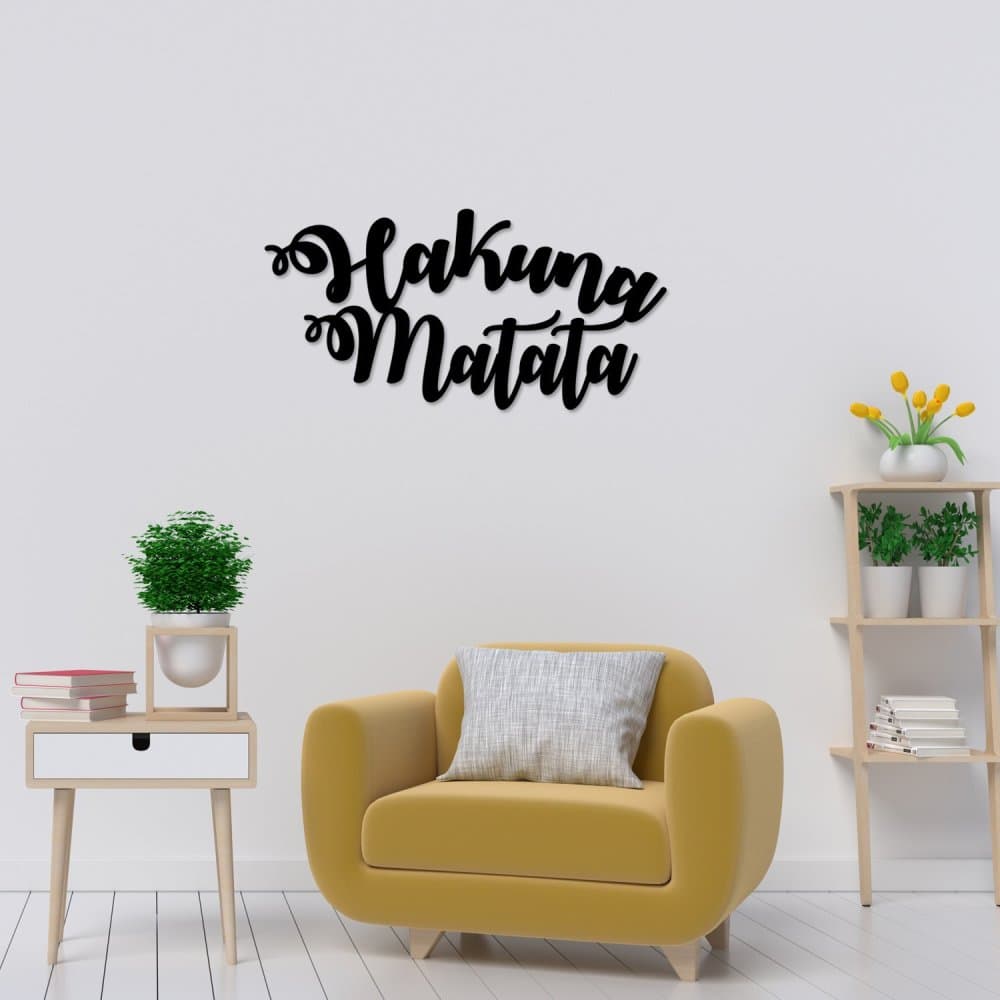 Dekoratívny kovový doplnok na stenu Hakuna Matata