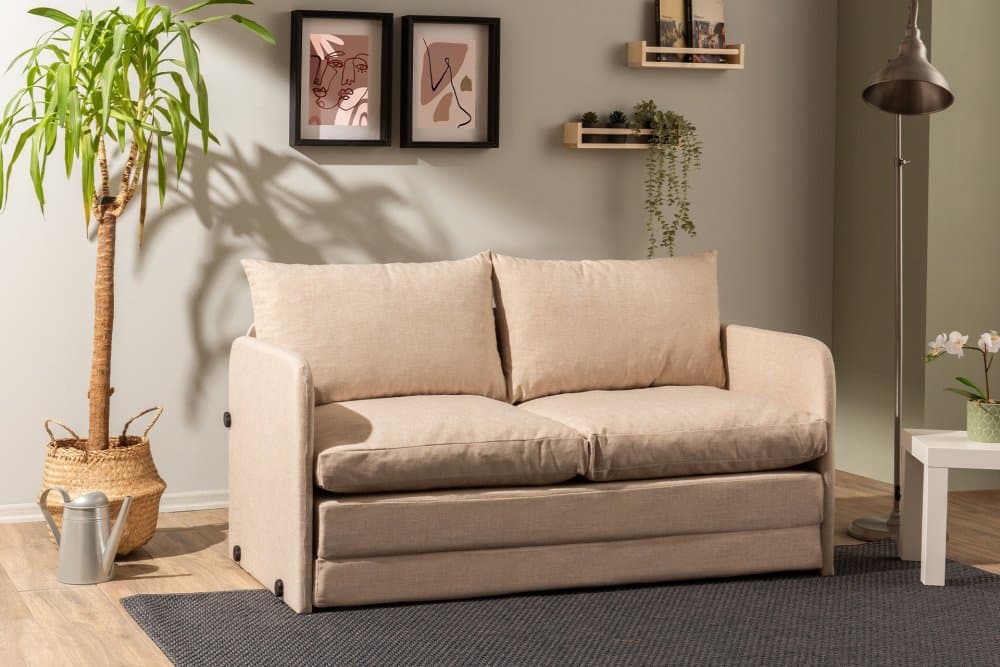 Dvojmiestna rozkladacia pohovka Saga XL 2-Seater - Beige