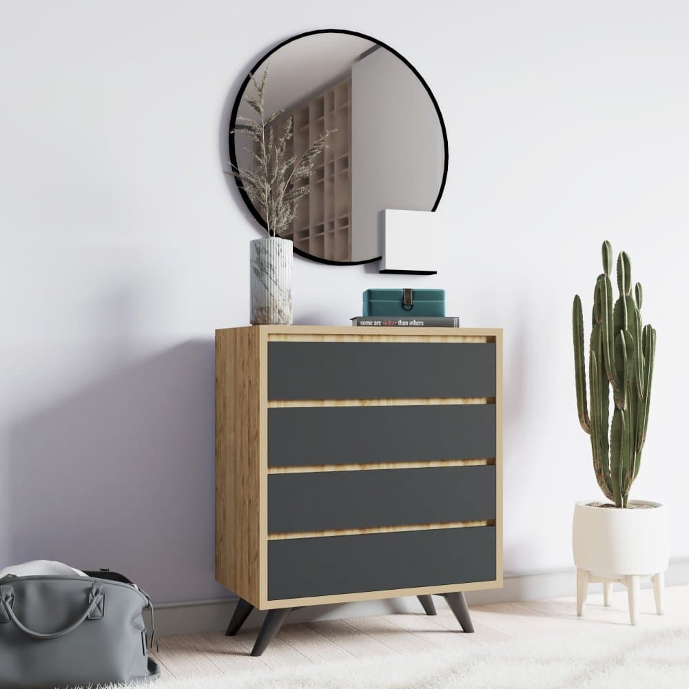 Komoda Suvera - Oak, Anthracite 1
