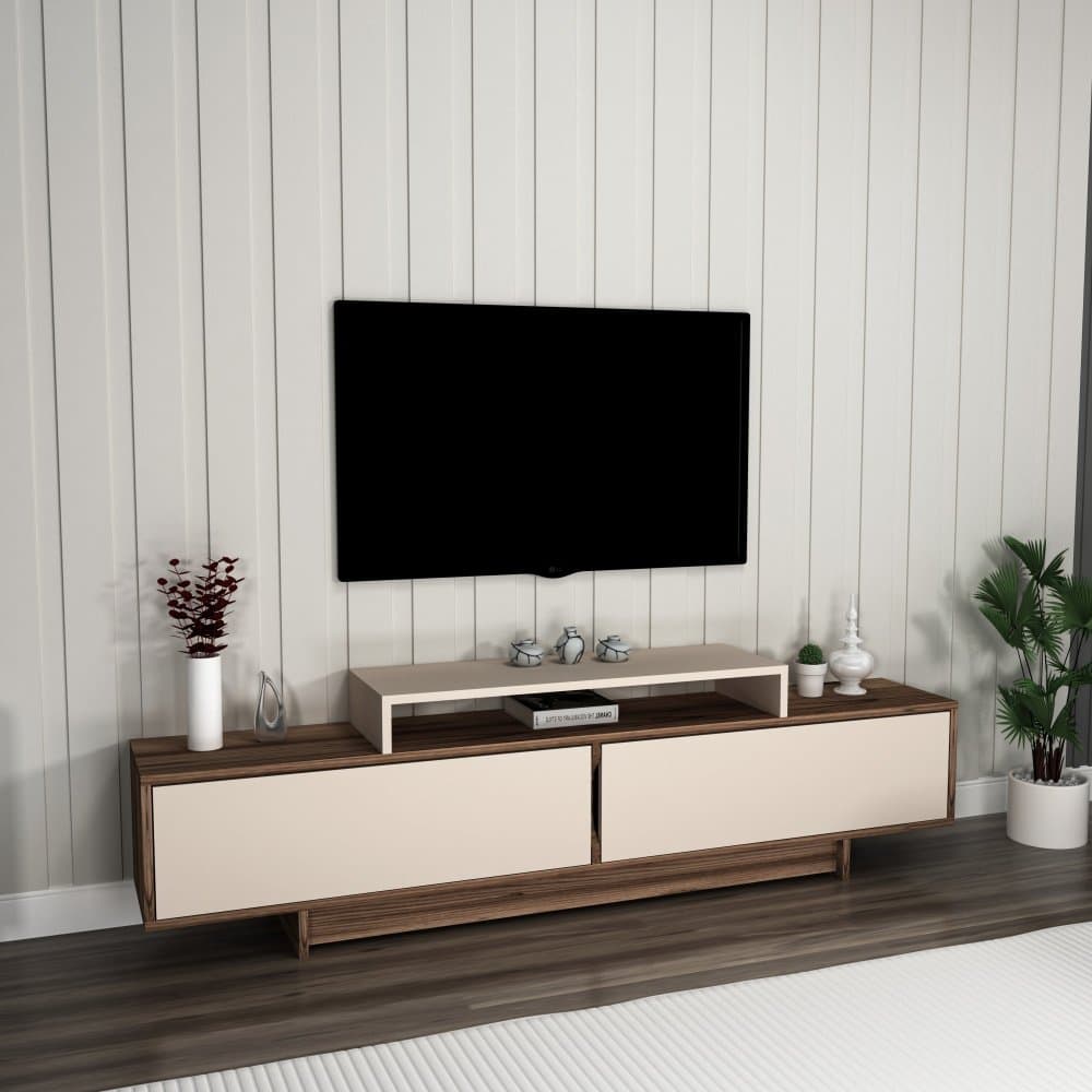 TV stolík Grasyas - Light Walnut, Beige 1