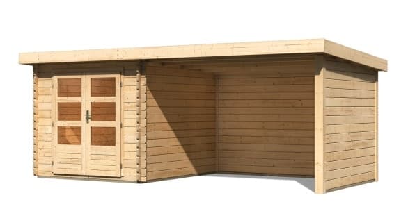 Drevený záhradný domček BASTRUP 4 s prístavkom Lanitplast 1