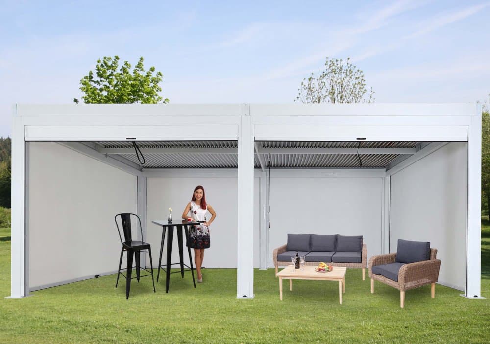 Bioklimatická pergola HWC-L46 3x6 so 6 bočnými stenami