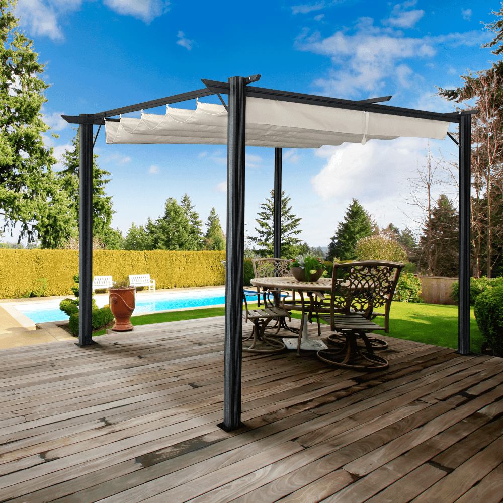 Hliníková pergola PEPY BASIC so zaťahovacou strechou Tempo Kondela 1