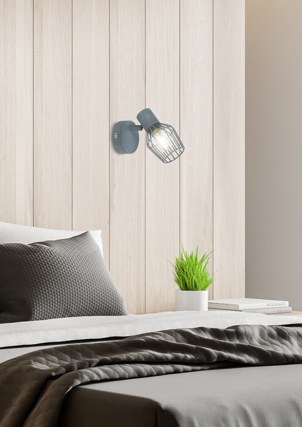 Nástenná lampa 1X40W E14 sivá VIKING 1