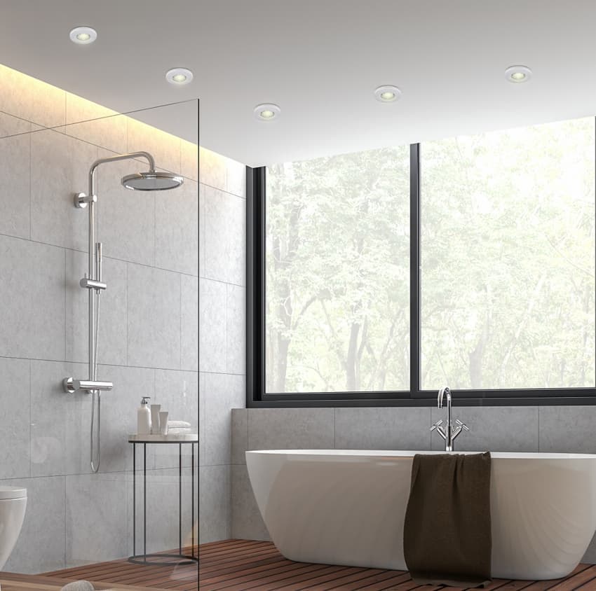 Biele okrúhle stropné svietidlo IP65 hermetické SH-06 1