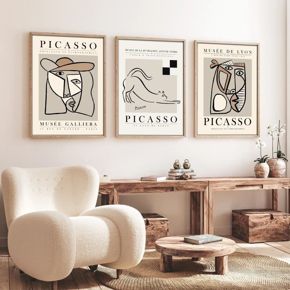 Dekoratívny rámovaný obraz z MDF (3 kusy) Huhu254 - 50 x 70 1