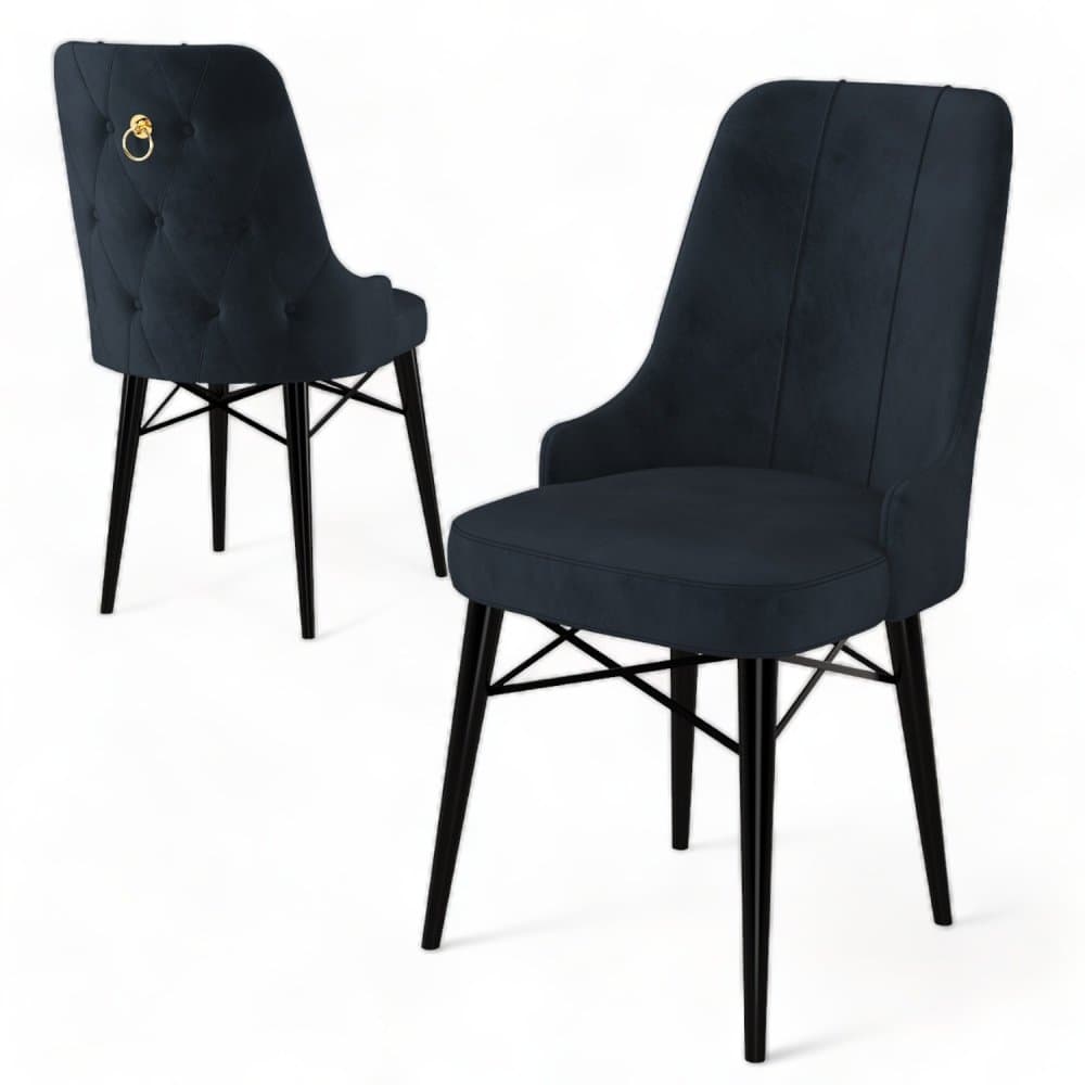 Súprava stoličiek (4 kusy) Pare - Anthracite, Black