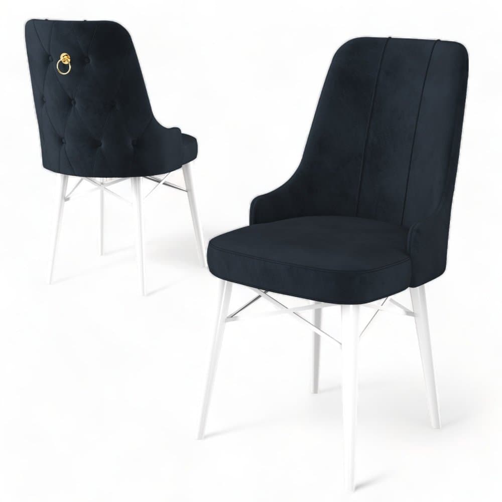Súprava stoličiek (4 kusy) Pare - Anthracite, White 1
