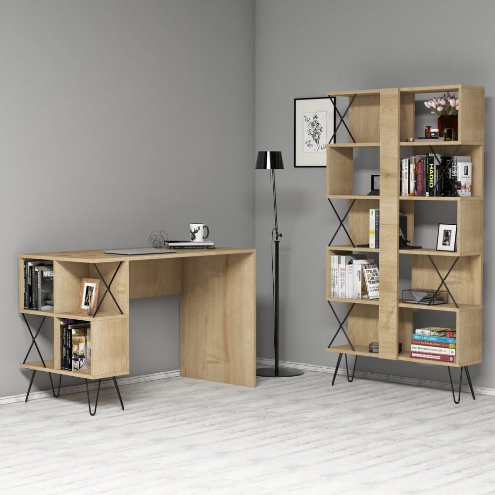 Písací stôl s knižnicou Extra - Oak 1