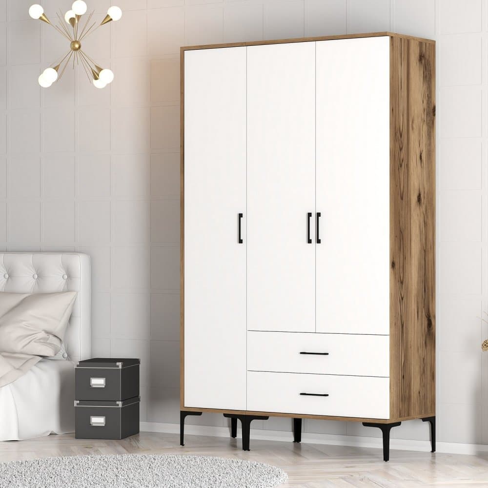 Šatníková skriňa Kumsal ST - Walnut, White