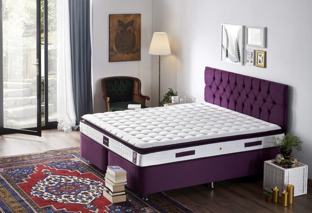 Mattress Purple 150x200 cm Double Size Padded Soft Mattress 1
