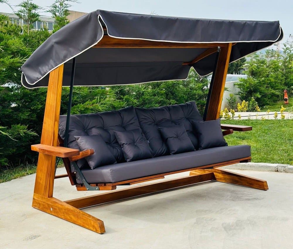 Garden Triple Swing Chair Luna Deluxe 2600 - Anthracite 1