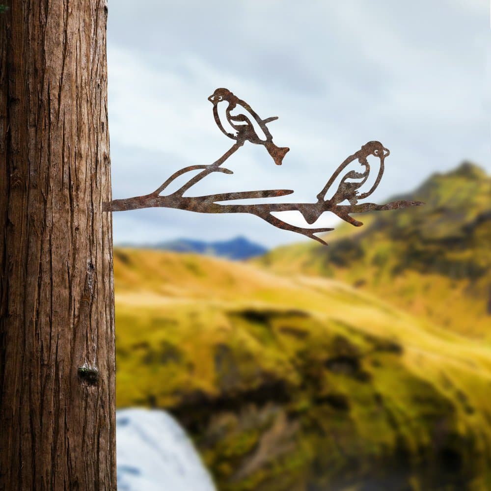 Záhradná dekorácia Bird On The Branch 08 - Brown
