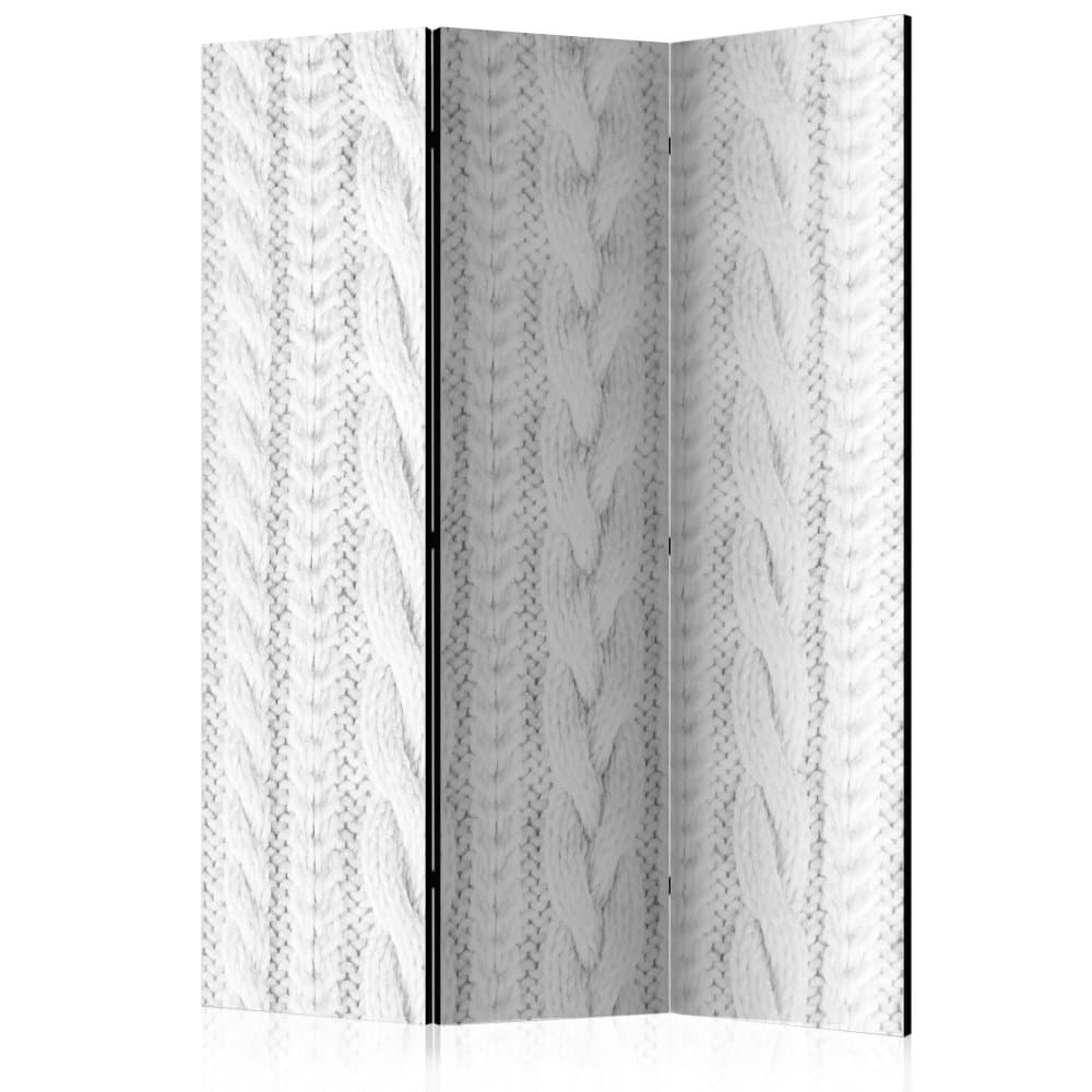 Paraván White Knit Dekorhome 1