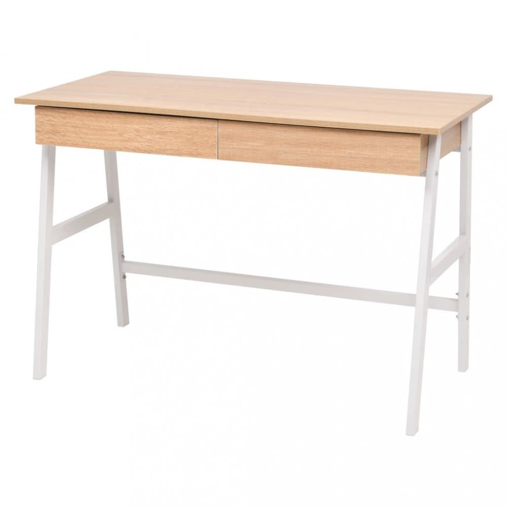 Písací stôl 110x55 cm dub / biela Dekorhome 1