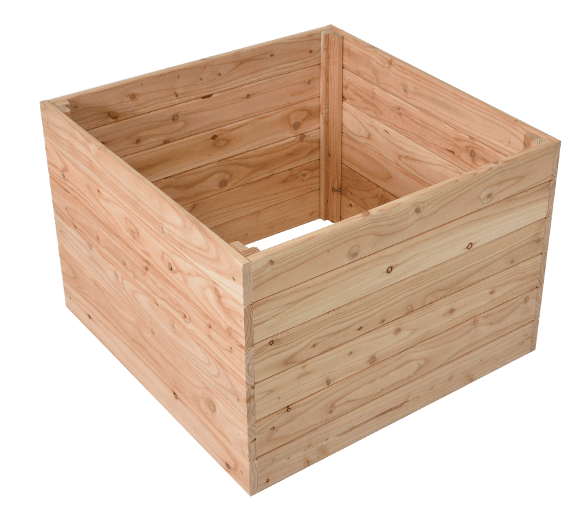 Vyvýšený záhon PREMIUM smrekovec 70 x 70 x 50 cm Rojaplast 1