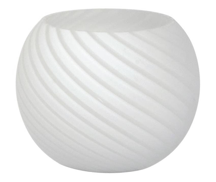 Biele pruhované sklenené tienidlo E14 pre lampu Turno 1