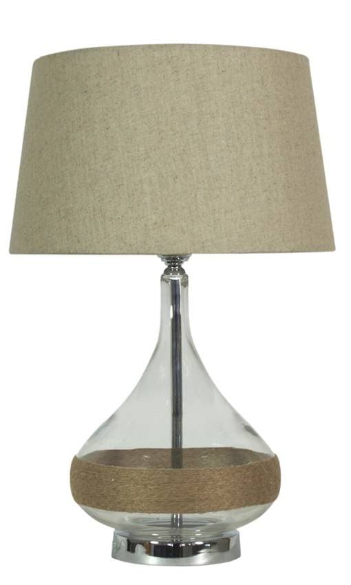 Stolová lampa béžová plátno 40x62cm Eco 1