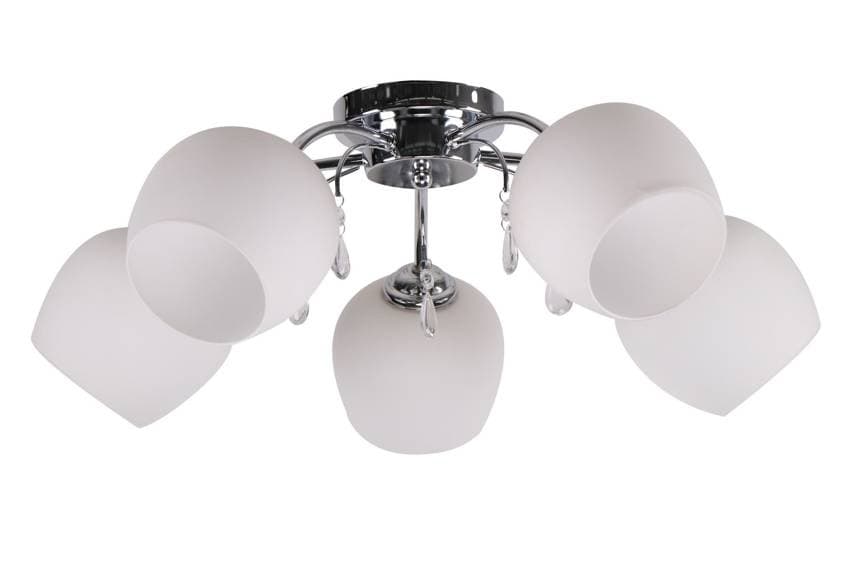 Stropná lampa Zachera 5xE27 biela 1