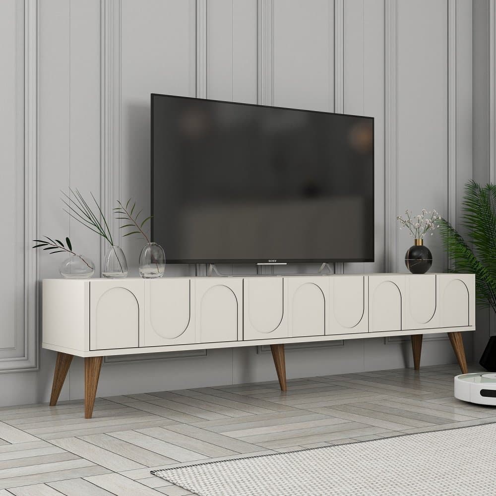 TV stolík Lyon 44 - Cream, Walnut