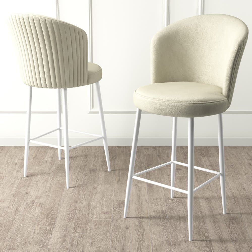 Bar Stool Set (4 Pieces) Alte - Cream, White 1