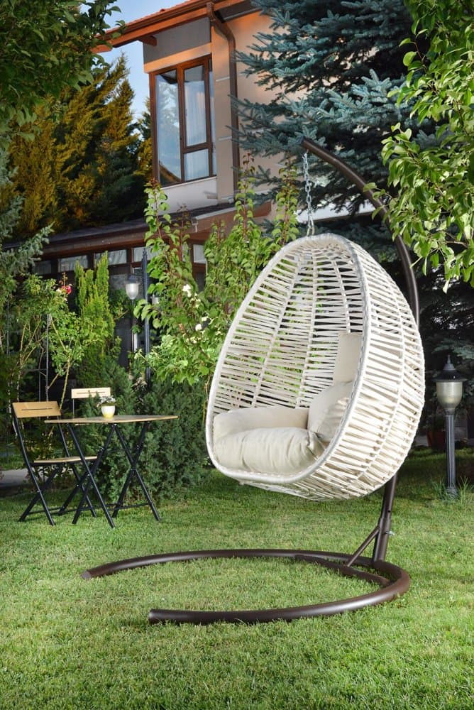 Garden Single Swing Chair Fındık - Cream 1